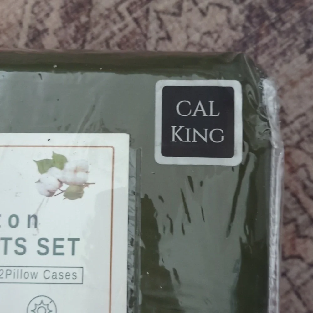 RUVANTI 100% Cotton Sheets – California King Percale Bedding, Cooling Breathable